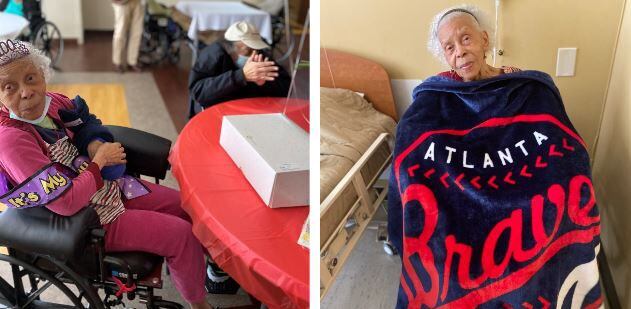 Lifelong Braves fan celebrated as she turns 105-years-old