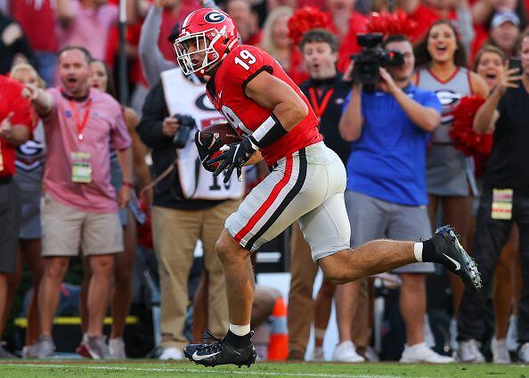 Brock Bowers (Georgia TE #19) Vs. Alabama 2021 