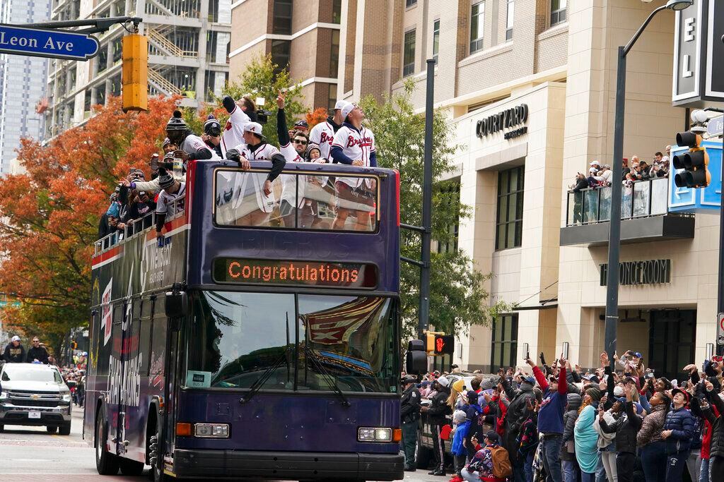 Atlanta Braves fans pack the streets of Atlanta and Cobb for